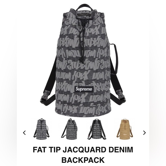 Supreme Black Denim Backpack - Picture 10 of 11